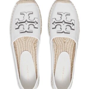 Tory Burch White Espadrille Flats